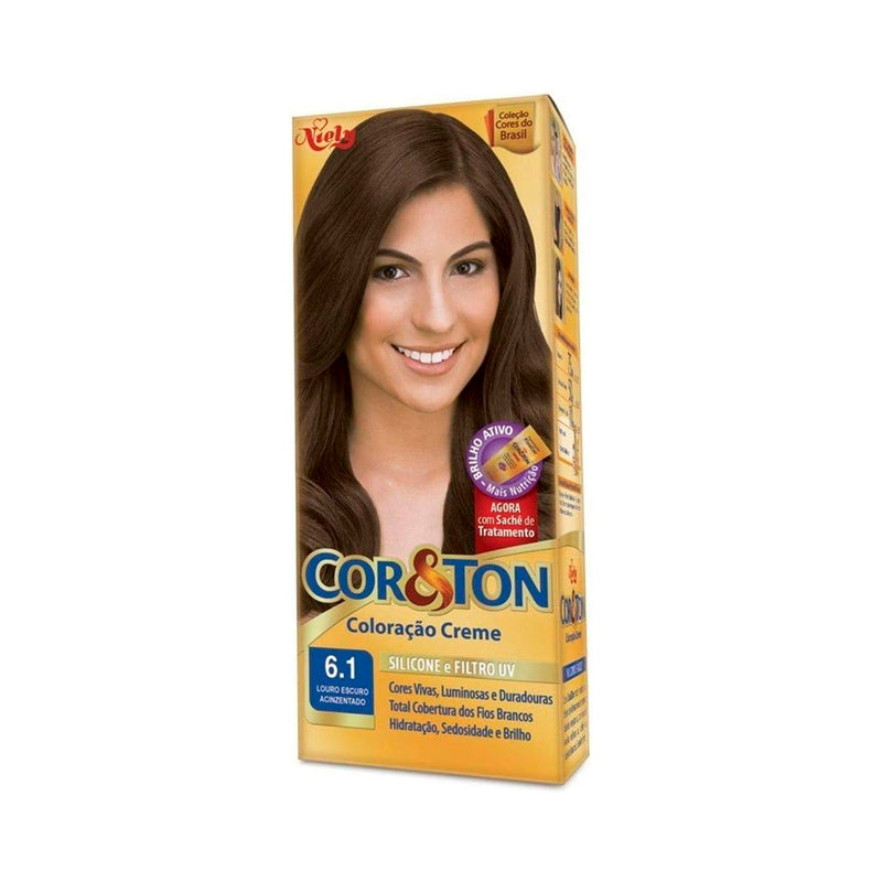 Tintura Creme Cor&Ton 6.1 Louro Escuro 50g