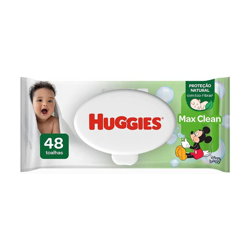 Lenço Umedecido Huggies Max Clean - 48 Lenços