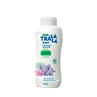 Talco Trá Lá Lá Baby Vegano Aloe Vera Hidrata - 160g