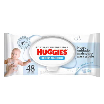 Huggies Lenços Umedecidos Recém-Nascido Sem Fragrância, 48 lenços