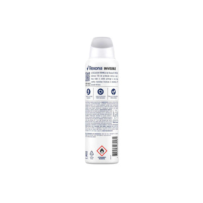 Desodorante Antitranspirante Aerosol Rexona Invisible Feminino 150ml