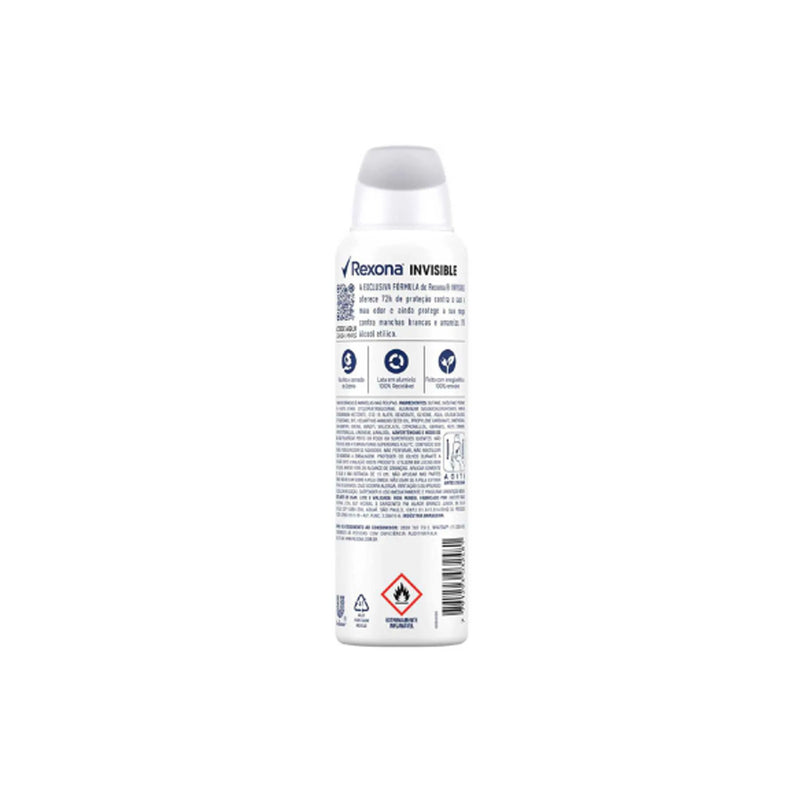 Desodorante Antitranspirante Aerosol Rexona Invisible Feminino 150ml
