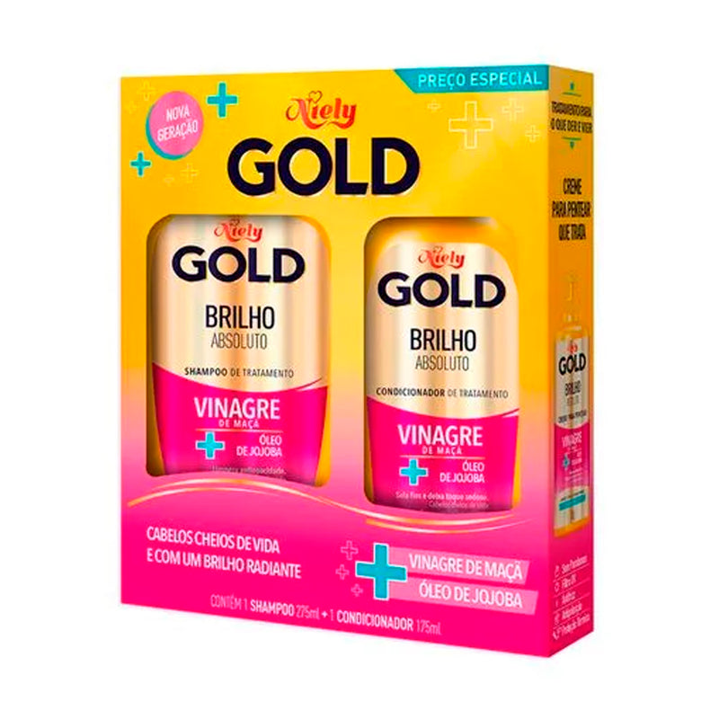 Niely Gold Brilho Absoluto Kit -Shampoo + Condicionador