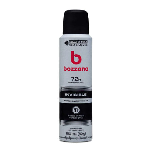 Desodorante Antitranspirante Aerosol Bozzano Invisible Masculino 72h 150ml