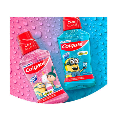 Enxaguante Antisséptico Bucal Colgate Plax Kids Zero Álcool Minions com 250ml