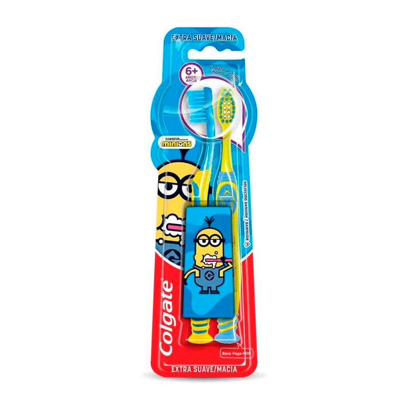 Escova de Dente Infantil Colgate Smiles Minions 6+ Anos 2 un