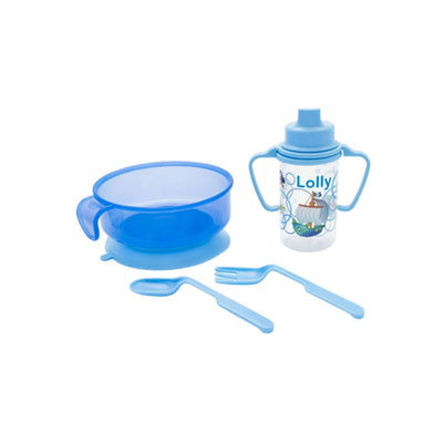 Kit Lolly Alimentação 04 Peças - Azul