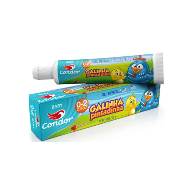 Gel Dental Baby Galinha Pintadinha Sem Flúor 0a2 Anos com 50g - Condor