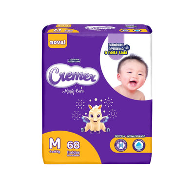 Fralda Cremer Infantil Hiper M Com 68 Fraldas