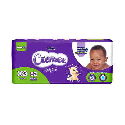 Fralda Cremer Infantil Hiper XG 52 Fraldas