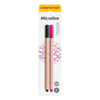 Caneta Fineliner Compactor Microline 0.4mm Preto e Rosa - 2un.