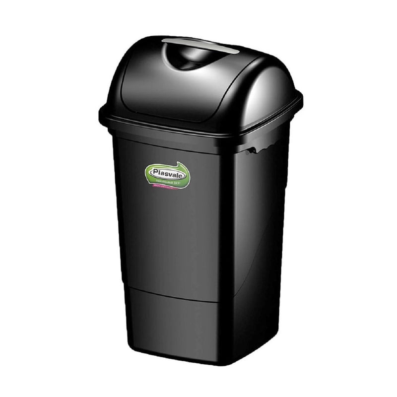 Lixeira Plasvale Basculante Preta  - 14L