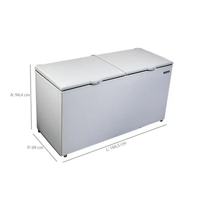 Freezer e Refrigerador com Duas Portas Horizontal 546L MetalFrio
