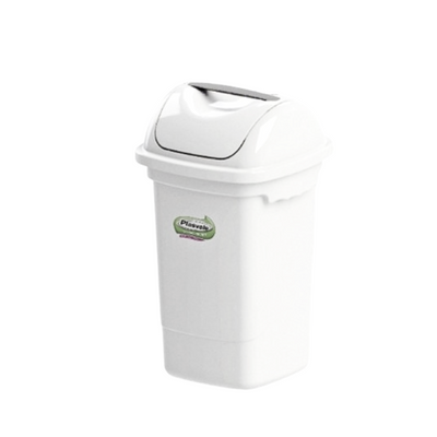 Lixeira Basculante Branca Plasvale de 30 L