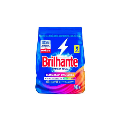 Detergente em Pó Brilhante Limpeza Total 400g