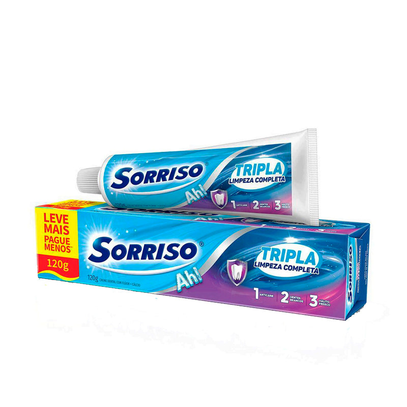 Creme Dental Sorriso Tripla Limpeza Completa  120g