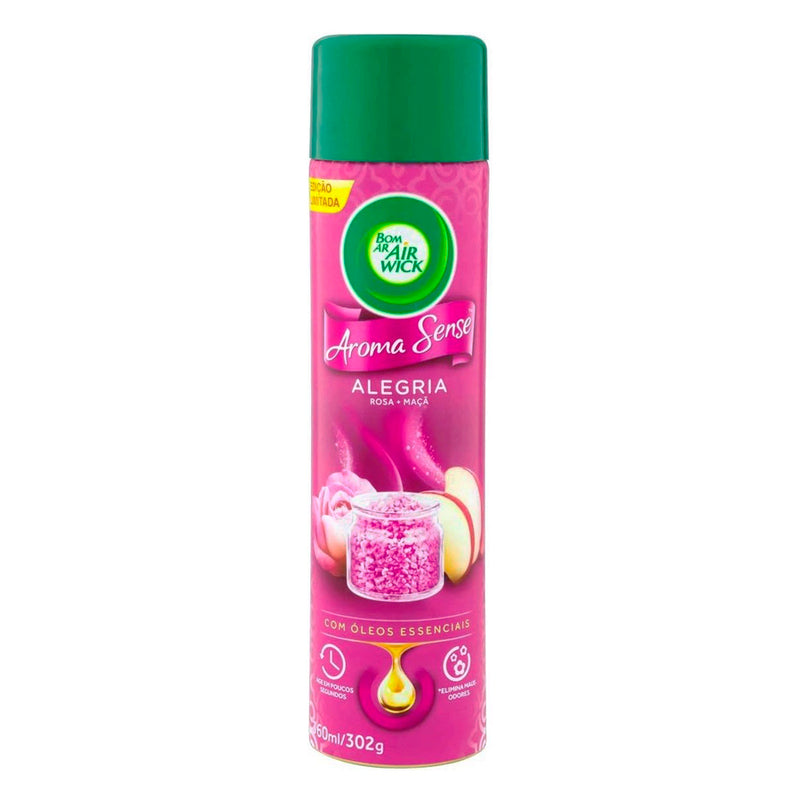 Aromatizador Bom Ar Aerossol Aroma Sense Alegria 360ml