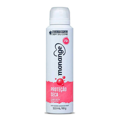 Desodorante Antitranspirante Aerosol Monange Proteção Seca Feminino 48h 150ml