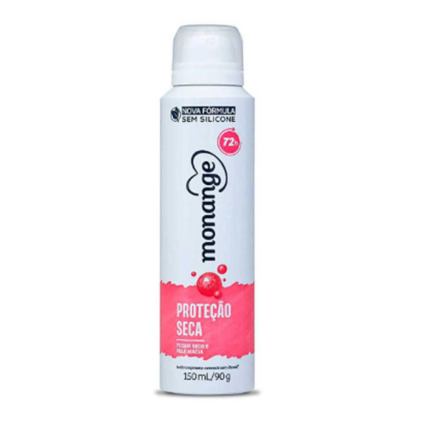 Desodorante Antitranspirante Aerosol Monange Proteção Seca Feminino 48h 150ml