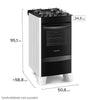FOGÃO 4 BOCAS CONTINENTAL AUTOMÁTICO BRANCO E PRETO COM MESA DE VIDRO (FC4VB) - BIVOLT