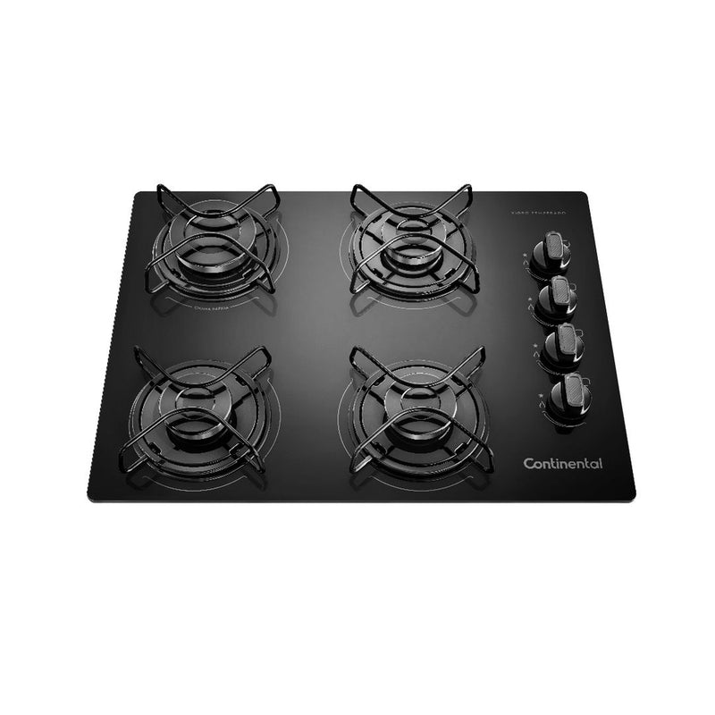 COOKTOP A GÁS CONTINENTAL 4BC PRETO
