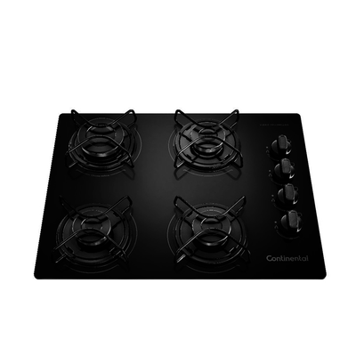 COOKTOP A GÁS CONTINENTAL 4BC PRETO
