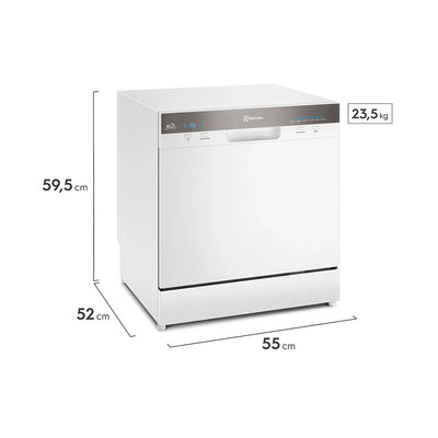 Lava-Louças Electrolux 8 Serviços Branco (LL08B)