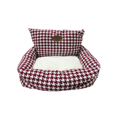 Cama para Pet Estampa Vermelha 65cm