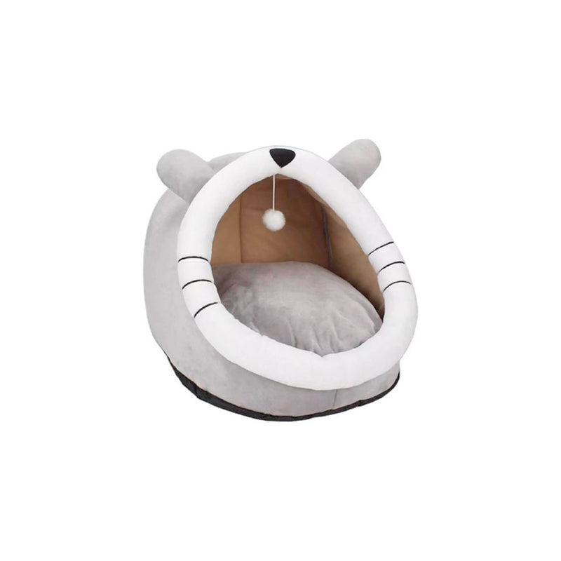 Casinha de Pelúcia Cinza Para Pet G