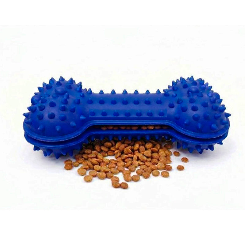 Brinquedo Pet Mordedor Osso Azul com Espaço para Petiscos