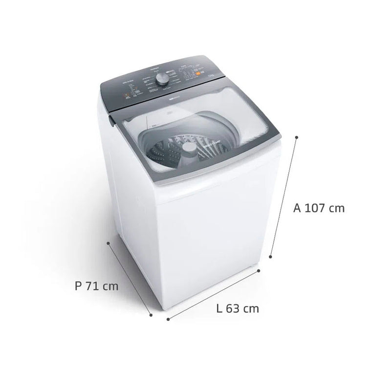 Máquina de Lavar Brastemp 12Kg branca com Ciclo Tira Manchas Advanced e Ciclo Antibolinha - BWK12AB • 110V