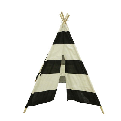 TENDA INFANTIL DE TECIDO PRETA E BRANCA