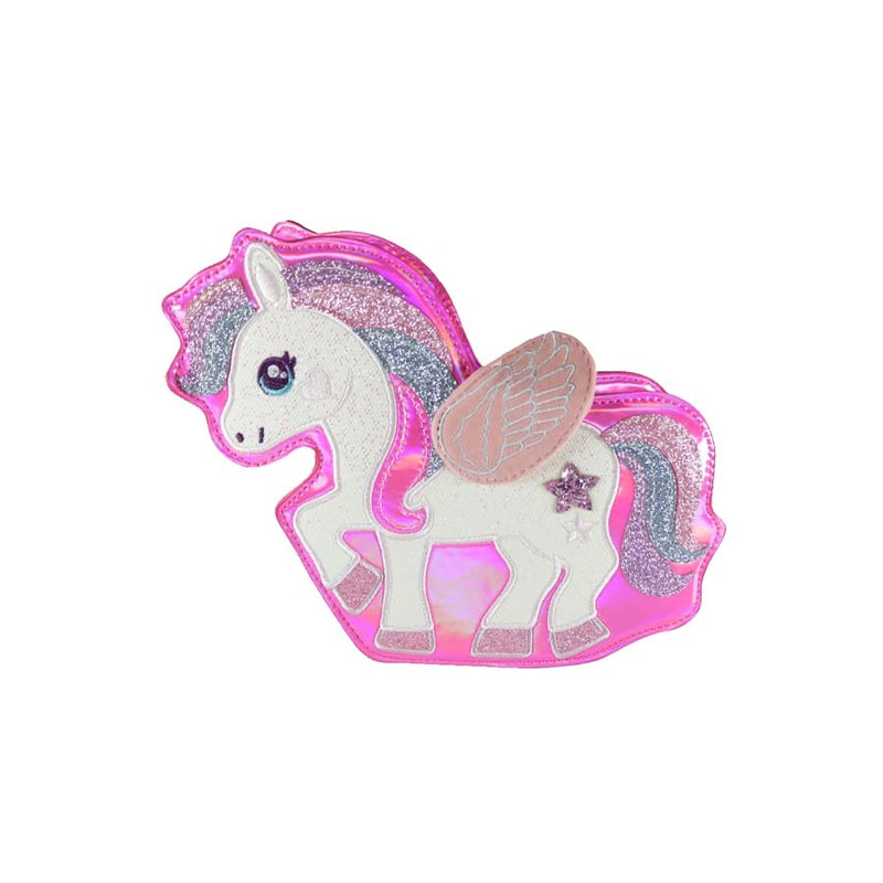 BOLSA LATERAL UNICÓRNIO ROSA P