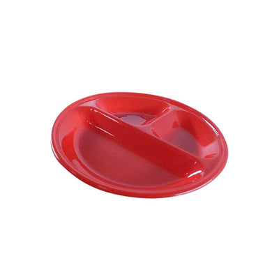 PRATO COM  DIVISÓRIA VERMELHO 20.5 CM
