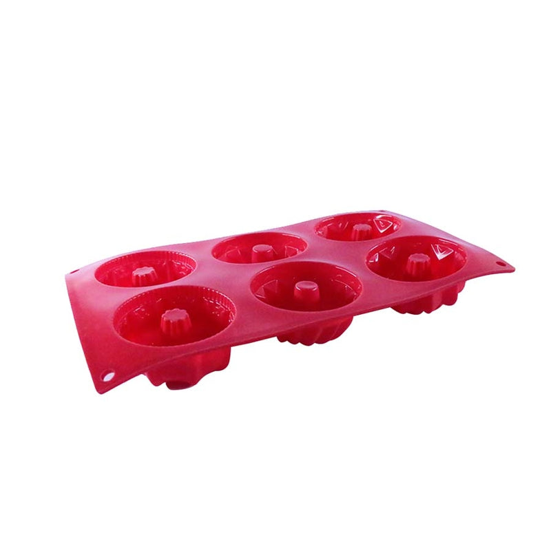 Forma de silicone 6 CAVIDADE VERMELHA