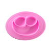 PRATO DE SILICONE INFANTIL COM 3 DIVISÓRIAS ROSA