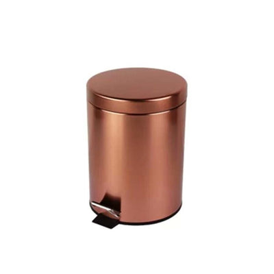 LIXEIRA INOX COBRE COM PEDAL E BALDE 5 L