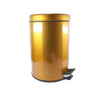 LIXEIRA INOX BRONZE COM PEDAL E BALDE 8L