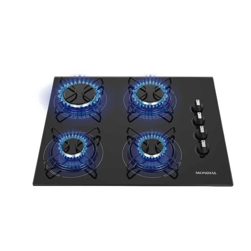 Cooktop a Gás Mondial 4 Bocas Preto Bivolt