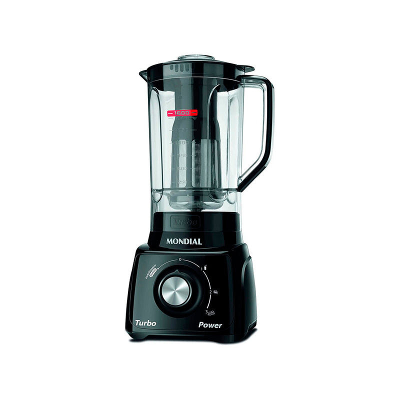 Liquidificador Mondial Turbo Power 550W 127V  PRETO