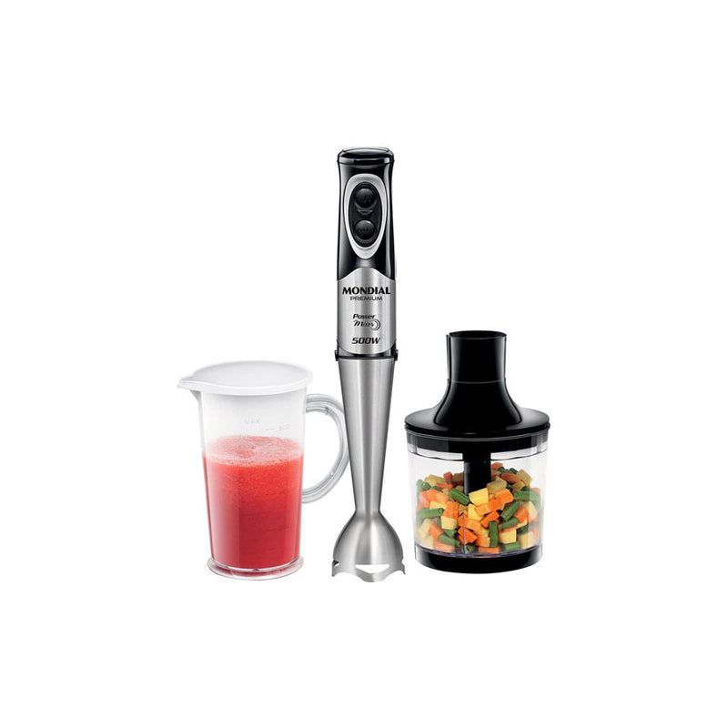 Power Mixer Mondial 500W Preto e Inox M-07 - 127 Volts