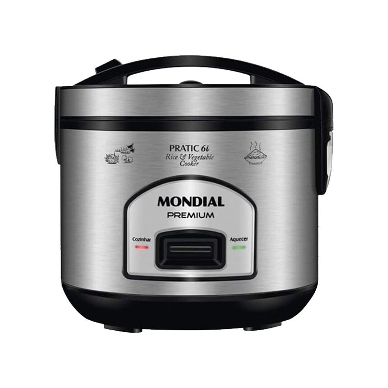 Panela Elétrica Mondial Pratic 6I 127V Preta Inox