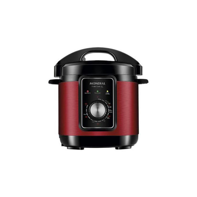 Panela de Pressão Elétrica Mondial Pratic Cook 3L Red Premium I PE-47-3L-RI