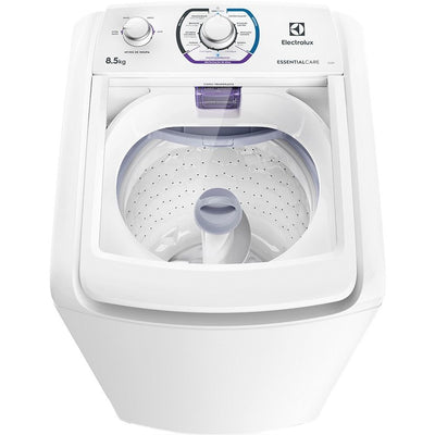 Máquina de Lavar Electrolux 8,5kg Branca Essential Care com Diluição Inteligente e Filtro Fiapos
