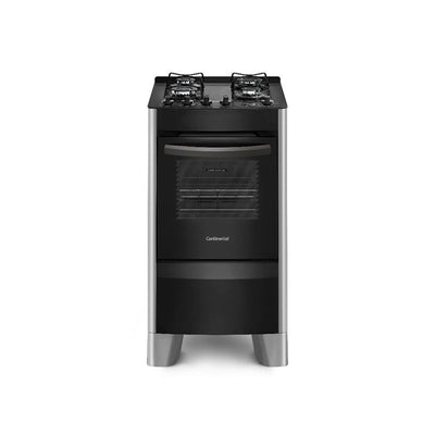 Fogão de Piso Continental FC4VS 4 Bocas Automático com Mesa de Vidro Temperado - Bivolt