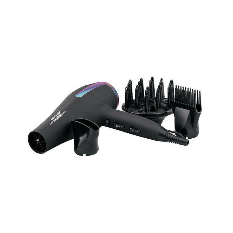 Secador de Cabelo Turbo Rainbow 127v B90000401 - Mallory - Preto