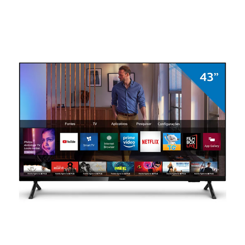 SMART TV PHILIPS 43” FHD BORDERLESS