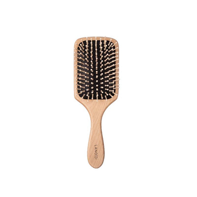 ESCOVA RAQUETE PARA CABELO QUADRADA WOOD