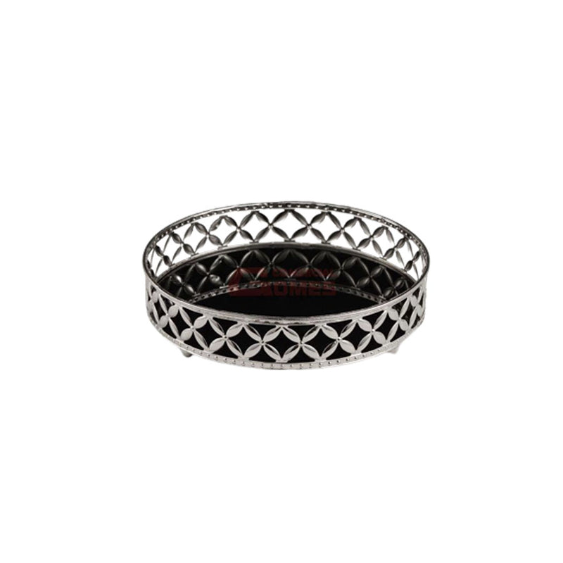 Bandeja Decorativa Prata 20x5cm