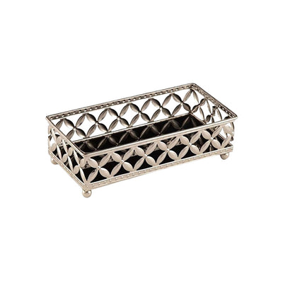 Bandeja Retangular em Metal com Espelho 24x12cm